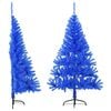 vidaXL Artificial Half Christmas Tree with Stand Blue 150 cm PVC