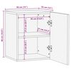 vidaXL Hanging Cabinet Multicolour 38 x 33.5 x 48 cm Solid Mango Wood