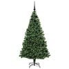 vidaXL Artificial Christmas Tree with 300 LEDs with Stand Green 180 cm