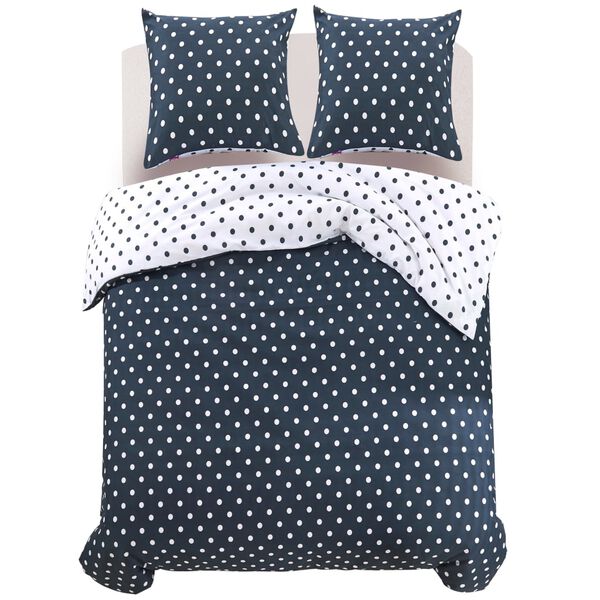 vidaXL Duvet Cover Set Polka Dot Print 240x220/80x80 cm