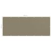 vidaXL Balcony Screen Taupe 120x300 cm HDPE