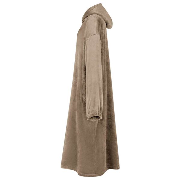 vidaXL Blanket Hoodie Camel L Flannel