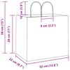 vidaXL Paper Bags 250 pcs with Handles Red 32x22x28 cm