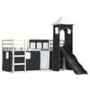 vidaXL Bunk Bed without Mattress with Slide White and Black 90x200 cm