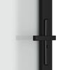 vidaXL Interior Door 83x201.5 cm Black Matt Glass and Aluminium