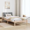 vidaXL Bed frame Brown and light grey 90 x 200 cm Solid pine wood