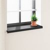 vidaXL Window Sill Black with Wood Grain 60 x 30 x 4.5 cm PVC