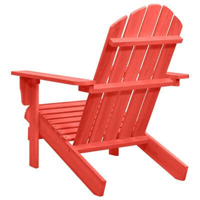 vidaXL Garden Adirondack Chair Solid Fir Wood Red