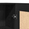 vidaXL Book Cabinet Black Oak 82.5 x 30.5 x 150 cm Engineered Wood