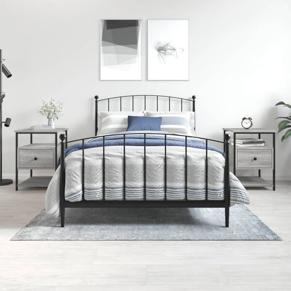 vidaXL Bedside Cabinets 2 pcs Grey Sonoma 40x42x56 cm Engineered Wood