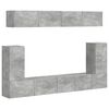 vidaXL TV Cabinet Set Wall-mounted 5 pcs Concrete Grey Engineered Wood
