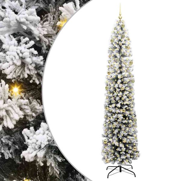 vidaXL Artificial Christmas Tree with 300 LEDs with Stand Green 240 cm