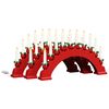 vidaXL Christmas Candle Arch with 10 LED Candles 3 pcs Red