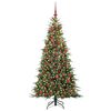 vidaXL Artificial Hinged Christmas Tree Green 180 cm PE and PVC