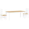 vidaXL 3 Piece Dining Set "PANAMA" White Solid Wood Pine