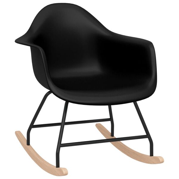 vidaXL Rocking Chair Black PP