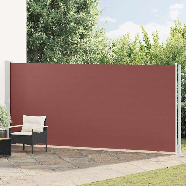 vidaXL Patio Retractable Side Awning 180x600 cm Brown