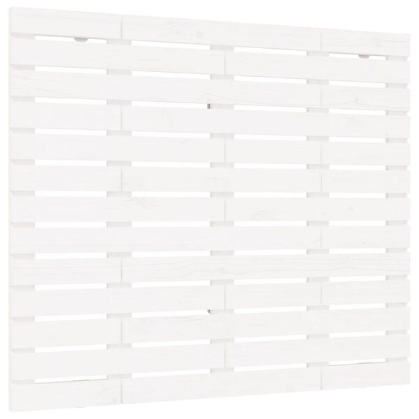 vidaXL Wall Headboard White 126x3x91.5 cm Solid Wood Pine
