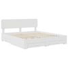 vidaXL Bed Frame with Headboard White 180 x 200 cm Engineered Wood