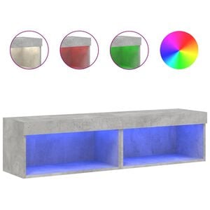 vidaXL TV Cabinets with LED Lights 2 pcs Concrete Grey 60x30x30 cm