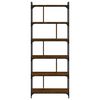 vidaXL Bookcase 6-Tier Brown Oak 76x32x192 cm Engineered Wood