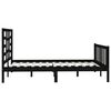 vidaXL Bed Frame without Mattress Black 150x200 cm King Size Solid Wood