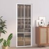 vidaXL Interior Door 76x201.5 cm White ESG Glass and Aluminium