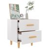 vidaXL Bed Cabinets 2 pcs High Gloss White 40x35x47.5 cm