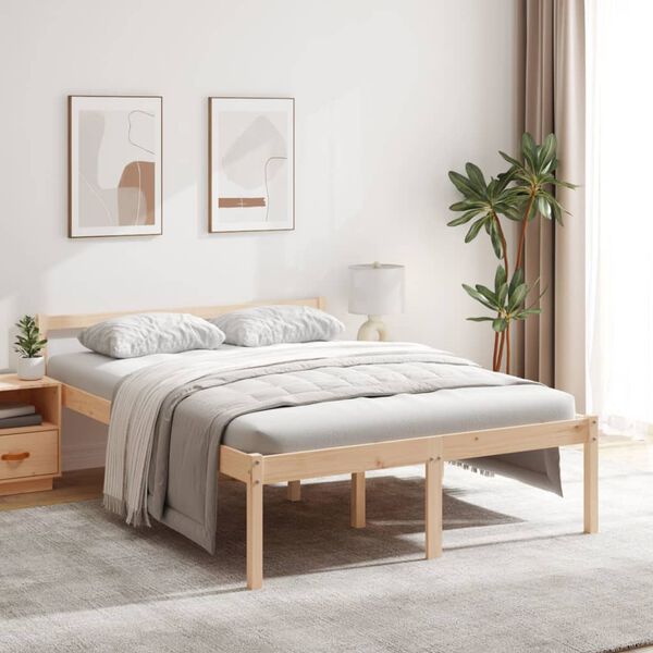 vidaXL Senior Bed without Mattress 140x190cm Solid Wood Pine