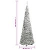 vidaXL Artificial Christmas Tree Pop-up Flocked Snow 50 LEDs 120 cm