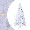 vidaXL Artificial Christmas Tree with Stand White 210 cm PVC and Steel