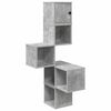 vidaXL Wall Corner Shelf Concrete Grey 48 x 48 x 120 cm