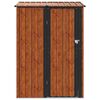 vidaXL Garden Sheds Brown 140.5 x 74 x 200 cm Metal