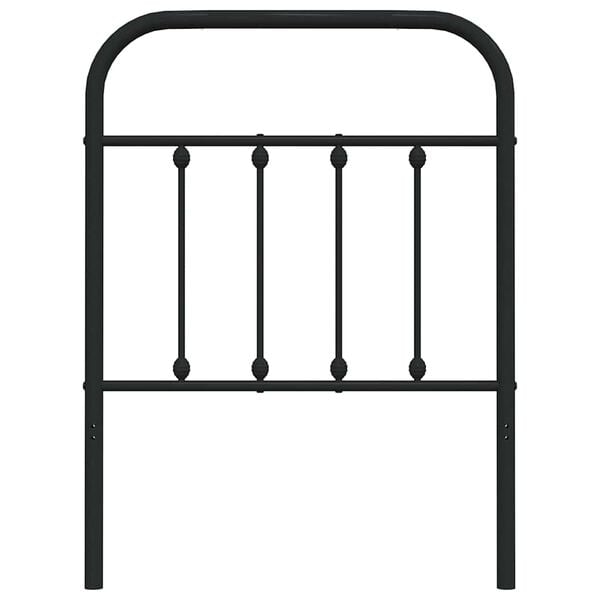 vidaXL Metal Replace Headboard Black 75 cm