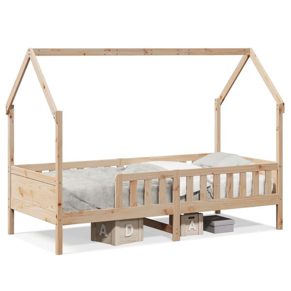 vidaXL Kids' House Bed Frame without Mattress 90x200 cm Pine
