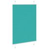 vidaXL Pleated Blind Petrol Green 100x100 cm Fabric Width 99.4 cm Polyester
