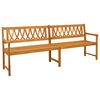 vidaXL Outdoor Bench Natural 220 x 55.5 x 90 cm Solid Acacia Wood