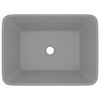 vidaXL Luxury Wash Basin Matt Light Grey 41x30x12 cm Ceramic