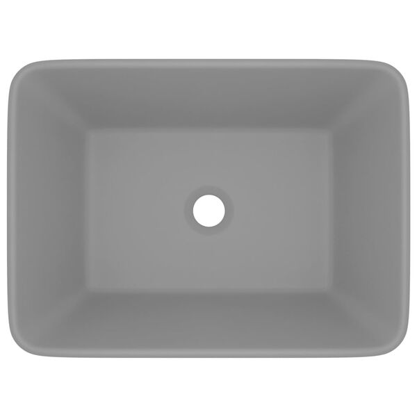 vidaXL Luxury Wash Basin Matt Light Grey 41x30x12 cm Ceramic