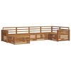 vidaXL Outdoor Sofa Set 6 pcs Natural
