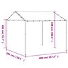 vidaXL Gazebo White 4 x 4 x 2.6 m Steel and Polyester