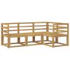 vidaXL Outdoor Sofa Set 4 pcs White Solid Acacia Wood