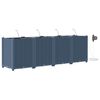 vidaXL Garden Planter 4 pcs Grey 160 x 40 x 52 cm PP