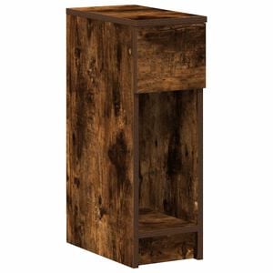 vidaXL Bedside Cabinet with Drawer Smoked Oak 20x36x60 cm