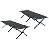 vidaXL Folding Camping Bed 2 pcs Black 193 x 69 x 45 cm Oxford fabric