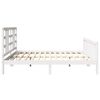 vidaXL Bed Frame without Mattress White 200x200 cm Solid Wood Pine