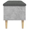 vidaXL Storage Bench Concrete Grey 102x42x46 cm Engineered Wood