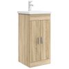 vidaXL Bathroom Vanity with Sink Sonoma Oak 42 x 40 x 84.5 cm