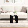vidaXL Coffee Table Black Oak 32 x 32 x 30 cm Engineered Wood