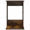 vidaXL Side Table Smoked Oak 40 x 38 x 62.5 cm Engineered Wood